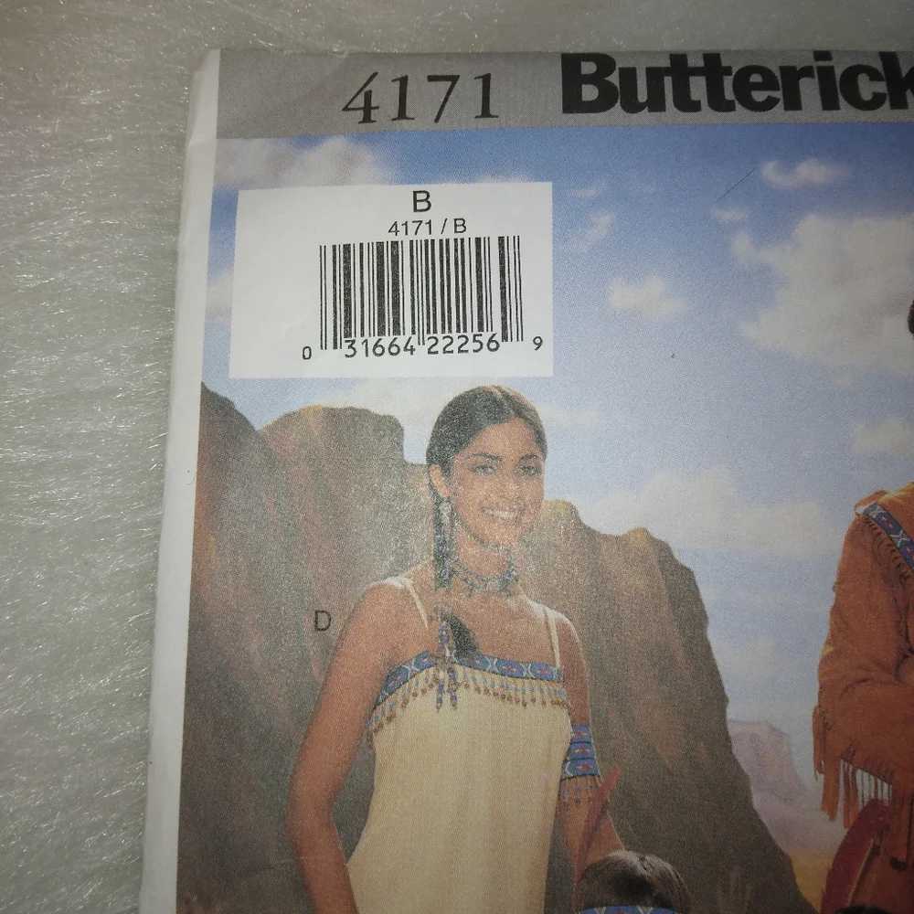 Butterick 4172 Native American costumes. Child sizes.